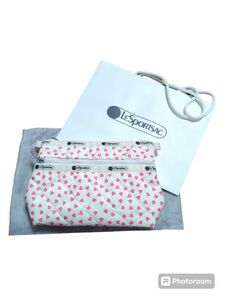 レスポートサック×神崎恵　PERFECT COSME POUCH2コーラルハートキルト LeSportsac ポーチ