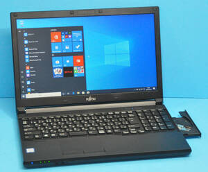 ♪ 良品 上位モデル 富士通 A579/B ♪ Core i3-8145U/ メモリ8GB / SSD:256GB / マルチ / Wlan / テンキー / Office2019 / Win11