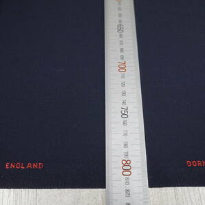 NO453-3 英国製 DORMEUIL ウール１００生地 ネイビー ３ｍの画像2