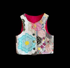 vintage キルト ベスト antique ヴィンテージ アンティーク BORO リメイク vest 古着