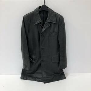 [1 jpy ~]Real Man Real Style real man real style leather coat leather jacket black men's S size [USED]