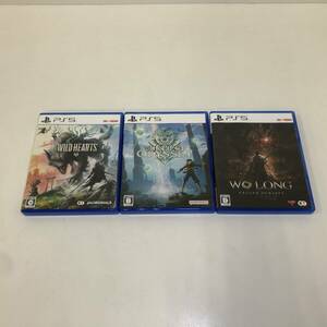 【1円～】PS5 ゲーム ソフト WILDHEARTS ワンピースオデッセイ WOLONG FALLEN DYNASTY 3個 セット ②【中古品】