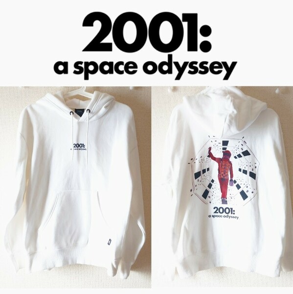 GU 2001: a space odyssey 2001年宇宙の旅 ホワイト 白 フーディー トレーナー パーカ フーディー スウェット プルオーバーパーカー