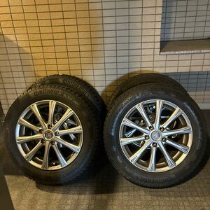 215/60R17 アルミ付きスタッドレスタイヤ　コンチネンタル Conti Viking Contact6 4本セット　アルファード等