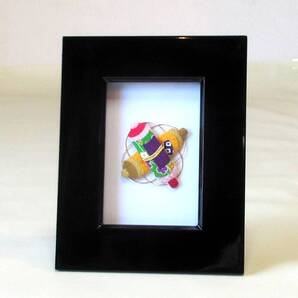 ★かわいいちりめん飾り♪会津塗木製黒塗飾りスタンド 糸車★送料無料★写真立にも