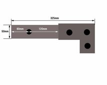 １円スタート ヒッチキャリアカーゴ 鉄製 折りたたみ式 ヒッチカーゴ ヒッチ ヒッチメンバー 幅135cm TD1047　※_画像5