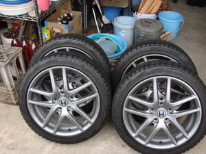 ２１５／４５Ｒ　１７　ブリジストン ＢＬＩＺＺＡＫ　ＲＥＶＯ　ＧＺ　＋　ホンダ純正アルミホイール　スタッドレスタイヤ４本セット