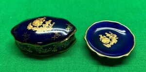 【944】LIMOGES リモージュ 小物入れ　2点（7cmと5cm)