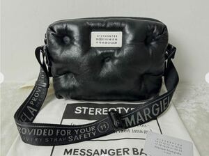 Maison Margiela Glam Slam mezzo n Margiela gram s Ram shoulder bag * leather leather black black #R345205