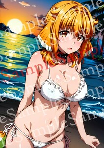 yu430 異世界迷宮でハーレムを ロクサーヌ 同人 ポスター A4 オリジナル アニメ anime 美女 高品質 イラストアート 美少女 セクシー