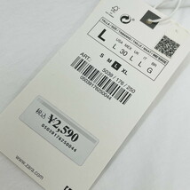 【L】ZARA ホワイト 半袖フリンジTシャツ レディース タグ カジュアル トップス通勤フェミニン大人可愛い白レジャーガーリー デイリー ザラ_画像6