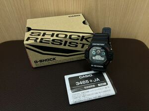 ◎【稼働品】CASIO カシオ G-SHOCK Gショック 3465 DW-5900 メンズ腕時計 電波ソーラー デジタル ブラック ラバーベルト 箱、説明書付属