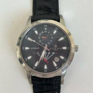 # { operation goods } BVONO Bvono B-5506 chronograph self-winding watch wristwatch stainless steel black face 