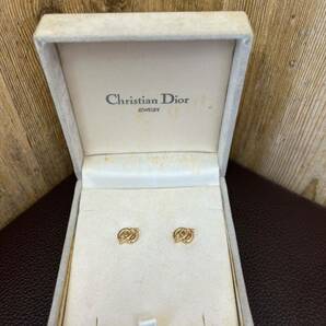 ◆Christian Dior クリスチャンディオール ピアス ゴールド ロゴ アクセサリー CDロゴの画像1