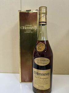 ●☆⑥【1円スタート! 未開栓】 Hennessy ヘネシー VSOP Fine Champagne ゴールドラベル スリム グリーンボトル COGNAC コニャック 