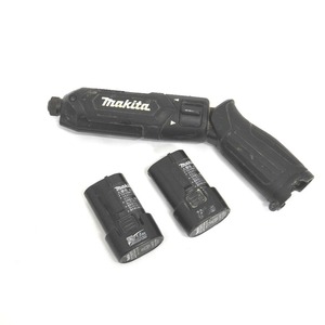 NA34901 Makita rechargeable pen impact driver TD022D black battery ×2 attaching makita used 