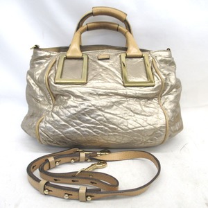 KRTh541521 Chloe ручная сумочка натуральная кожа 2Way сумка оттенок золота женский CHLO б/у 