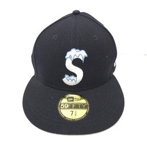 Dz381541 キャップ ニューエラ×シュプリーム NEWERA×Supreme Sロゴ ネイビー 58.7cm Supreme 中古