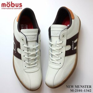 新品 未使用 モーブス スニーカー ニューミュンスター 41(25.5cm) mobus NEW MUNSTER CREAM/D.BRW/ORANGE M-2101-1342