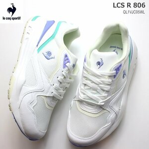 新品 未使用 ルコック 24.5cm le coq sportif ルコックスポルティフ LCS R 806 ホワイト/ラベンダー LCS R 806 QL1VJC05WL 厚底スニーカー