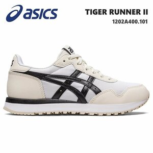 新品 未使用 アシックス 23.0cm スニーカー asics TIGER RUNNER II 1202A400-101 WHITE/BIRCH タイガーランナー