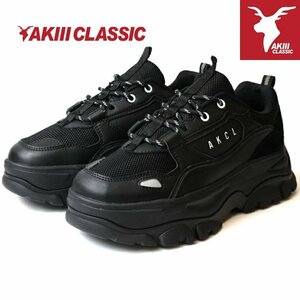 新品 未使用 アキクラシック 24.0cm URBAN OVER SOLE AKC0068 TRIPLE BLACK AKIII CLASSIC オーバーソール ダッドスニーカー 韓国 厚底