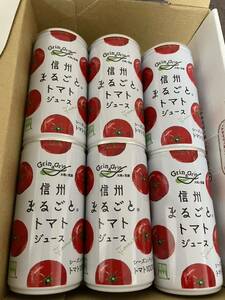  Nagano . сельское хозяйство Shinshu целиком помидор сок ( иметь соль ) 190g жестяная банка ×6шт.@ местного производства 100%