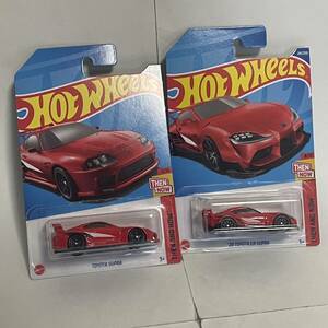 【2台セット】ホットウィール HotWheels TOYOTA トヨタ GR SUPRA スープラ DB42 JZA80 A90 THEN AND NOW XX LB ワイルドスピード【未開封】