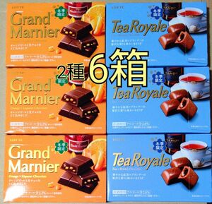 ラスト１セット　ロッテ　洋酒チョコレート　２種６箱グランマルニエ　ティーロワイヤル