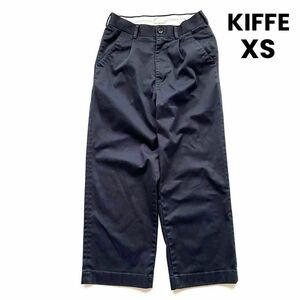 KIFFE キッフェ ワイドパンツ レディース ネイビー XS チノ スラックス　ワークパンツ　カジュアルパンツ　ストレート　コットンパンツ