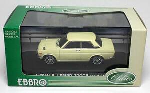 EBBRO エブロ 1/43 NISSAN BLUEBIRD 2DOOR LIGHT YELLOW (43543)