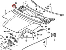 未使用 ホンダ 純正 NSX NA1 NA2 NSX-T NSX-S NSX-R リア リヤー ボンネットシール ラバー HONDA Genuine Rear bonnet seal rubber_画像2