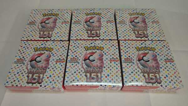 即決》ポケモンカードゲーム ポケモンカード151 6BOX シュリンク付き完全新品未開封　送料無料