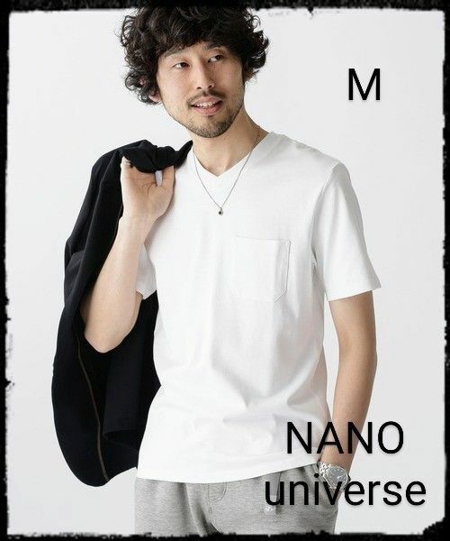 NANO universe【美品】《汗染み防止》Anti Soaked ヘビーVネックTシャツ