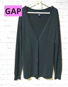 処分SALE！【used】GAP レディース カーディガン ネイビー M 薄手