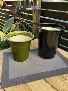 新品未使用　陶器　植木鉢　２点セット