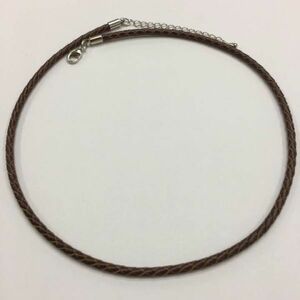 4. braided original leather, choker, pendant,