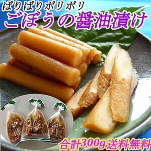 ゴボウの醤油漬 100g×3袋 ご飯のお供 宮崎産ゴボウ おかず おつまみ お茶うけ 色んな料理の付合わせ 食べてスッキリ 