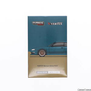 【中古】[MDL]1/64 VERTEX Nissan Silvia(シルビア) S14(ブルーグリーンメタリック) 完成品 ミニカー(TG4G-018-GR) Tarmac Works(65303222)