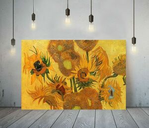 Art hand Auction Van Gogh Sunflowers Poster, High Quality Canvas Framed Picture, A1 Art Panel, Scandinavian, Foreign, Painting, Goods, Interior Decoration, 7, Printed materials, Poster, others