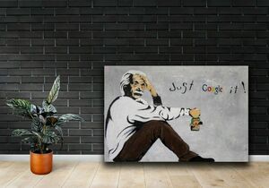 バンクシー Banksy アインシュタイン 高級 キャンバス アート パネル ポスター A１ 海外 雑貨 絵 グッズ おしゃれ ストリートアート