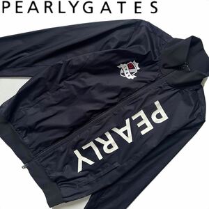 【送料無料】Pearly Gates パーリーゲイツ　ナイロンジャケット メンズ　近年モデル　4 M ブルゾン　ロゴ　ネイビー　紺色　ゴルフ　GOLF