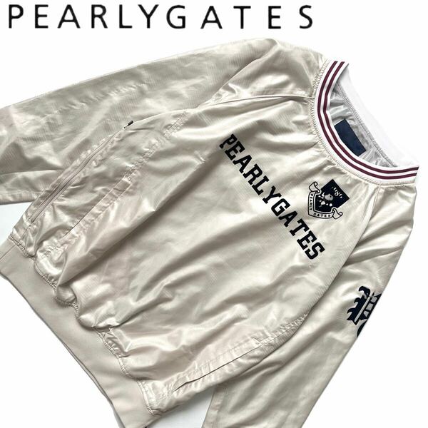 【送料無料】Pearly Gates パーリーゲイツ　スニード　ナイロンジャケット メンズ　防寒　防風　プルオーバー　ゴルフ　GOLF ロゴ