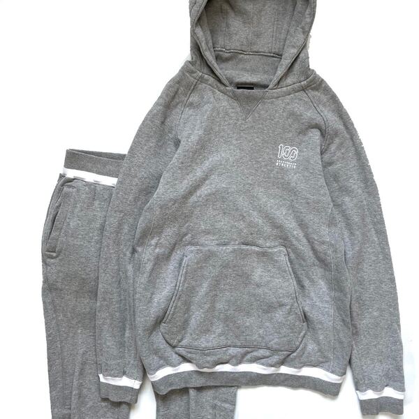【送料無料】ONEHUNDRED ATHLETIC (ワンハンドレッド・アスレチック セットアップ パーカー パンツ スウェット メンズ 上下 M