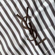 【送料無料】【新品】YvesSaintLaurent イブサンローラン　セットアップ　メンズ　ストライプ　ysl 刺繍　ロゴ　L シャツ　パンツ_画像5