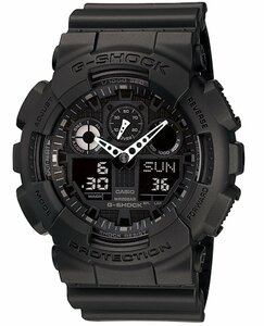 アナログ-デジタル!!耐磁時計!!CASIO/カシオ G-SHOCK/ジーショック GA-100シリーズ ブラック クォーツ メンズ 腕時計 GA-100-1A1JF