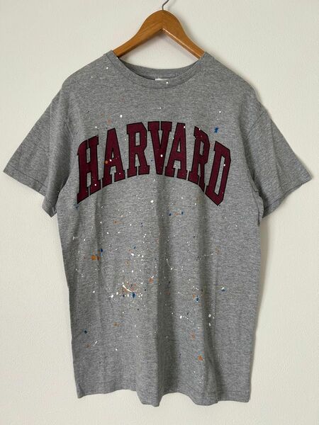 TシャツHARVARD ハーバード　カレッジTシャツ　 半袖　ペイントTシャツ