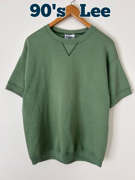 90's 古着 Lee リー 半袖スウェット 無地 クルーネック フェード