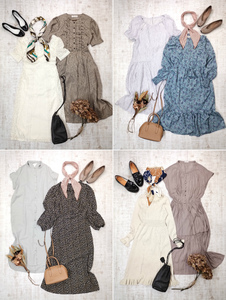 *[30 put on ] long One-piece set sale old clothes lucky bag set large amount various old clothes . Western-style clothes long One-piece (503)