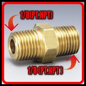  air suspension piping .1/8 hexagon nipple (PT,NPT combined use ) postage what piece also 200 jpy!